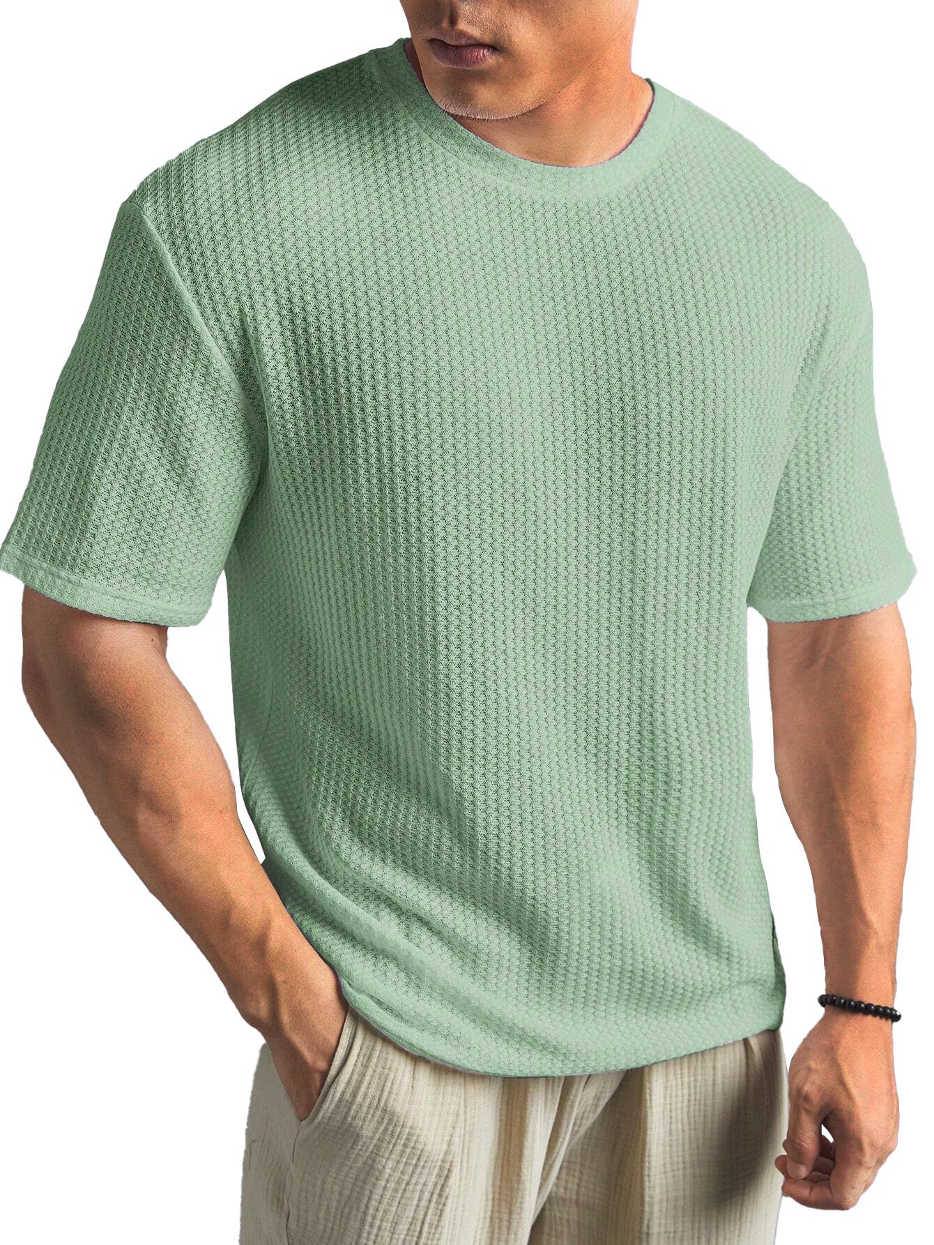 Casual Versatile Solid Color Men's Summer T-shirt